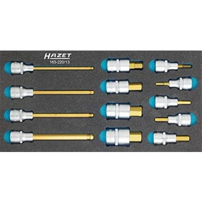 Afbeelding van Hazet 163 220/13 Dopsleutel bitinzetset 1/2 (12.5 mm) 13 delig