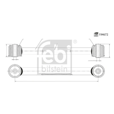 Afbeelding van Draagarm, wielophanging FEBI BILSTEIN 194672, voor o.a. CHRYSLER, JEEP