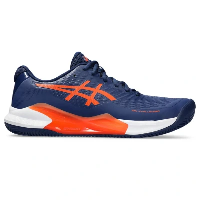 Afbeelding van Asics Gelchallenger 14 CLAY Tennisschoenen voor kleibanen, Heren, Maat: 45, Blue expanse/koi Hoogwaardig imitatieleer