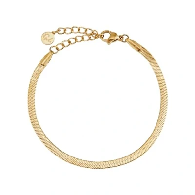 Afbeelding van GD GOOD.designs EST. 2015 Slangenarmband voor dames Platte Bangle zonder hanger in Goud Roestvrijstalen sieraden 3mm breed Waterdicht...