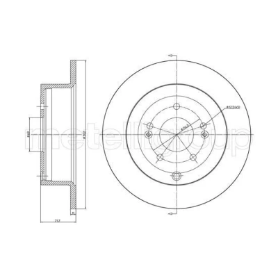 Afbeelding van Remschijf METELLI 23 1143C