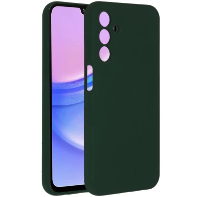 Afbeelding van Samsung Galaxy A15 (4G) Hoesje Siliconen en TPU (zacht) Accezz Softcase/Backcover Donkergroen Telefoonhoesje