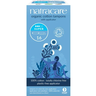 Afbeelding van Natracare Tampons super met inbrenghuls 16 stuks