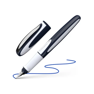 Afbeelding van 15x Vulpen Schneider Ray M blauw/wit