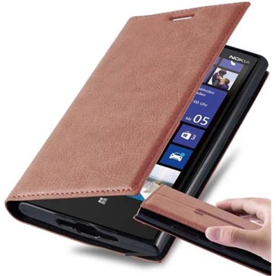 Afbeelding van Cadorabo Hoesje geschikt voor Nokia Lumia 920 in CAPPUCCINO BRUIN Beschermhoes Case magnetische sluiting Cover