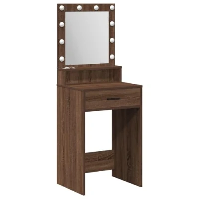 Afbeelding van vidaXL Bruine eik MDF hout 50 x 41 135 cm Spiegel Kaptafel