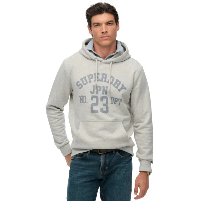 Afbeelding van Superdry Athletic Essentials Hoodie, Heren, Maat: Small, Cadet grey marl