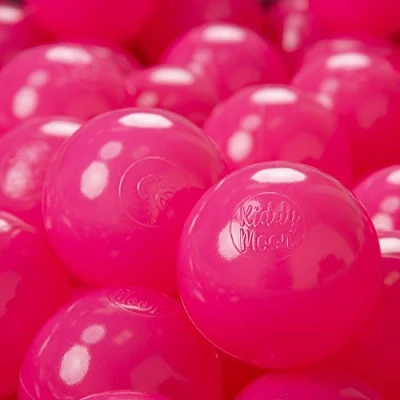 Afbeelding van KiddyMoon Plastic Ballen Voor Kinderen Ø 7 Cm Kleurig Gecertificerd Gemakt In EU, Donker Roze,300