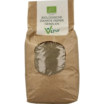 Afbeelding van Vitiv Gemalen Zwarte Peper Bio 1KG