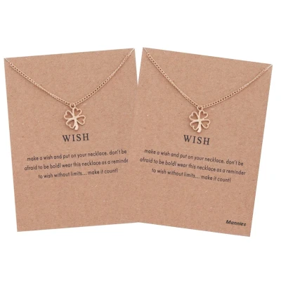 Afbeelding van Mannies Vriendschapsketting / Geluksketting 2 stuks Wish Goudkleurig