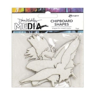 Afbeelding van Ranger Dina Wakley MEdia Chipboard Shapes Flying MDA69270 (02 20)