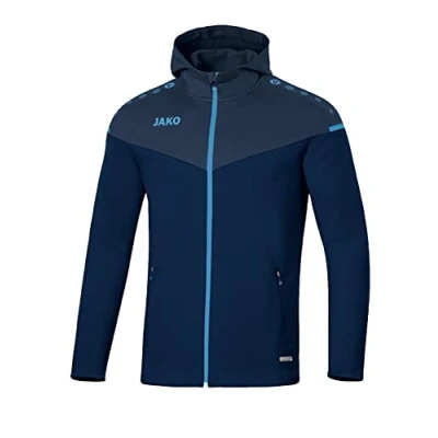 Afbeelding van JAKO Jas met kap Champ 2.0 Marine/donkerblauw/hemelsblauw
