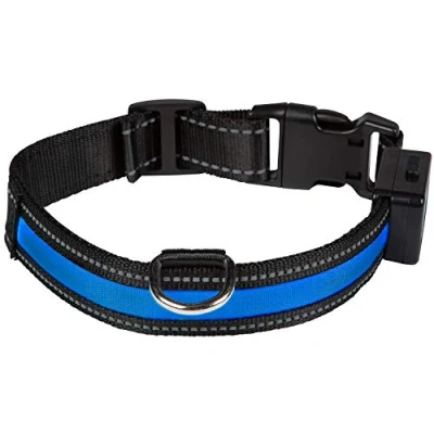 Afbeelding van M: 45 55 cm halsomvang Eyenimal LED Lichthalsband Blauw