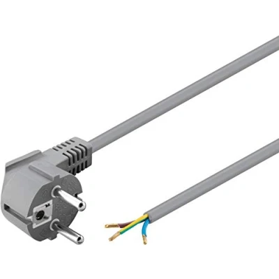 Afbeelding van Goobay Angled Protective Contact Cable for Assembly, 1.5 m, Grey