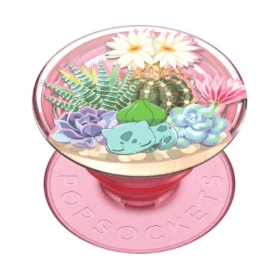 Afbeelding van PopSockets: PopGrip SupPopSockets: Uittrekbare Greep en Standaard voor Smartphones Tablets met een Verwisselbare PopTop Pokémon Bulbasaur Terrarium
