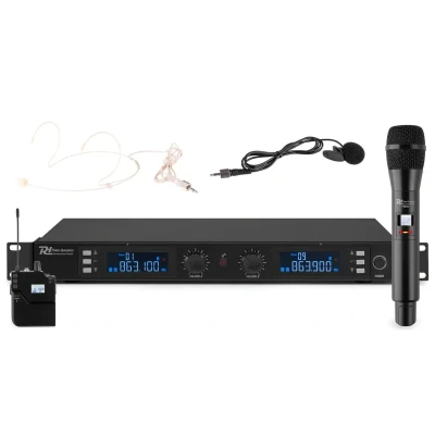 Afbeelding van Power Dynamics PD632C draadloos microfoonsysteem UHF met hand en