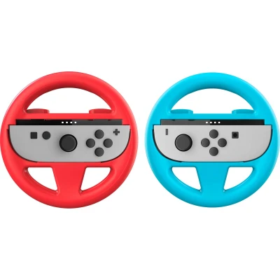 Afbeelding van Switch 2 BigBen Set van Stuurwielen Blauw en Rood