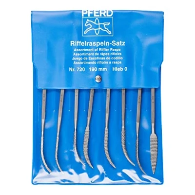 Afbeelding van PFERD 720P precisie riffelvijlenset 190 mm Zwitserse kap 0, grof 12707202
