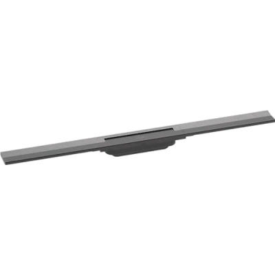 Afbeelding van hansgrohe Ready set douchegoot RainDrain Flex, afvoergoot 800 mm, vloerafvoer douche in te korten, geborsteld zwart chroom