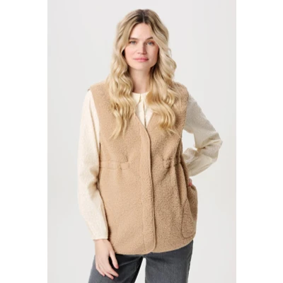 Afbeelding van Noppies Maternity indi teddy bodywarmer, White Pepper P427, XS