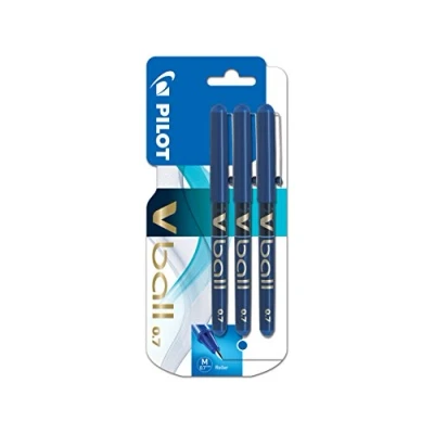 Afbeelding van Rollerpen PILOT V Ball grip V7 blauw 0.4mm blister à 3 stuks