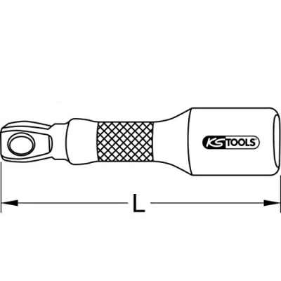 Afbeelding van KS Tools 918.1661 9181661 Dopsleutelverlenging Aandrijving 1/2 (12.5 mm) 180 mm 1 stuk(s)