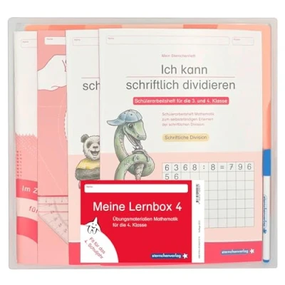 Afbeelding van Meine Lernbox 4 Mathematik Fit für das 4. Schuljahr: Übungsmaterialien Klasse zu Hause und im Unterricht