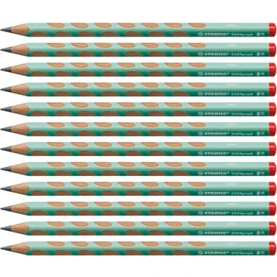 Afbeelding van STABILO EASYgraph S Pastel potlood, HB, 3,15 mm, voor rechtshandigen, groen 12 stuks