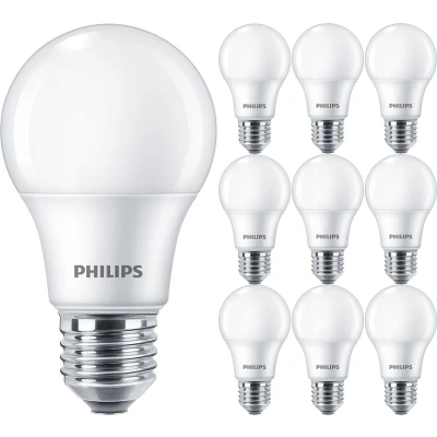 Afbeelding van PHILIPS LED Lamp E27 10 Pack Corepro LEDbulb Peer Mat 8W 806lm 830 Warm Wit 3000K Vervangt 60W