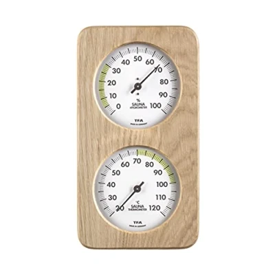 Afbeelding van TFA Dostmann Helsinki Sauna thermo hygrometer, haarsynthetisch, hittebestendig, van massief hout, 131 x 34 240 mm (l b h)