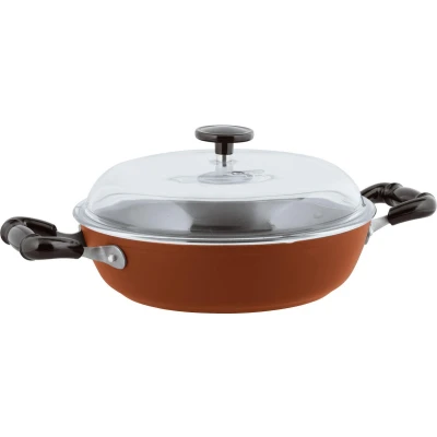 Afbeelding van Sambonet sauteerpan Vintage 24 cm aluminium rood/zwart