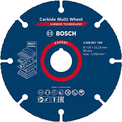 Afbeelding van Bosch Professional 1 x Expert Carbide Multi Wheel Doorslijpschijf (voor hardhout, Ø 125 mm, accessoires kleine haakse slijper)