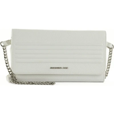 Afbeelding van MANDARINA DUCK Leren Schoudertas Avondtas I Con Wallet Bag Optical White Wit