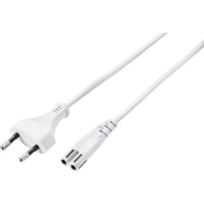 Afbeelding van Basetech BT 2336883 Stroom Netkabel Wit 5.00 m