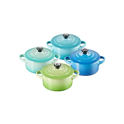 Afbeelding van Le Creuset Serveerpan / Mini Braadpan 4 stuks Signature Zeetinten ø 10 cm 250 ml