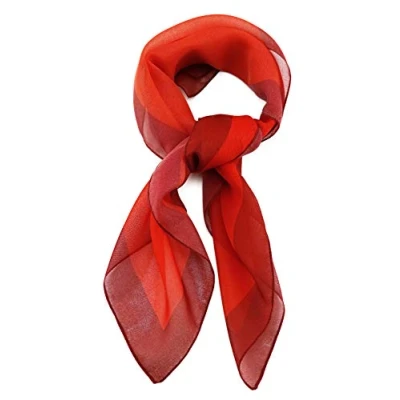 Afbeelding van TigerTie Fijne chiffon sjaal voor dames, effen kleur, afmetingen 58 cm x cm, Rood donkerrood, Nickituchgröße: ca. Länge Breite