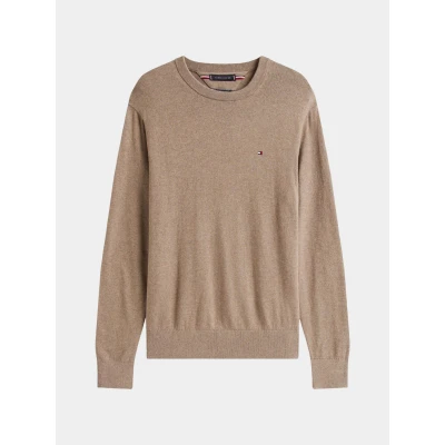Afbeelding van Tommy Hilfiger PIMA CREW NECK Trui, Heren, Maat: XS, Coastal taupe heather