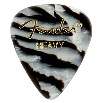Afbeelding van Fender Picks 351 Zebra Heavy 12er set Premium Celluloid Plectrum