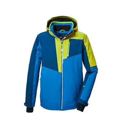 Afbeelding van killtec heren SKI jack/functioneel jack met afritsbare capuchon en sneeuwvanger KSW 76 MN JCKT, dunkellime, XL, 41964 000