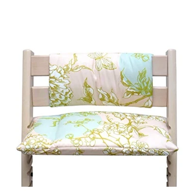 Afbeelding van Blausberg Baby gecoat zitkussen set junior * 31 KLEUREN* voor Tripp Trapp zonder gleuf in het (Cherry Blossom Pink Mint) 100% made Hamburg