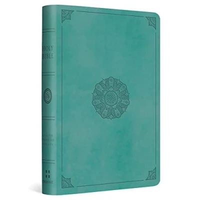 Afbeelding van ESV Value Compact Bible: English Standard Version, Bible, Trutone, Turquoise, Emblem Design