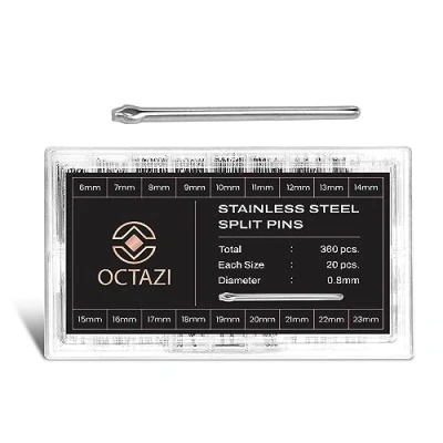 Afbeelding van OCTAZI 360Pcs Horloge Strap Pins Link Removal Tool Kit Band Spring Bars Pin Remover Reparatie 8 25mm Rvs, Zilver, Cotter 360pcs, Modern