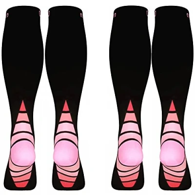 Afbeelding van Compressiesokken voor mannen en vrouwen, 2 paar), betere bloedsomloop, voorkomen bloedstolen, versneld herstel, beste gradueerde atletische pasvorm hardlopen, verpleegsters