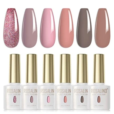 Afbeelding van ROSALIND UV Nagellak Set 6 kleuren Gelnagellak 42