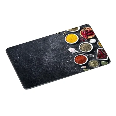 Afbeelding van KESPER 36462 glazen snijplank 38 x 28,5 cm motief SPICES
