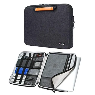 Afbeelding van iCozzier 15 15.6 Inch Handle Electronic Accessories Strap Laptop Sleeve Case Bag Protective for 15&quot; MacBook Air/MacBook Pro/Pro Retina Black