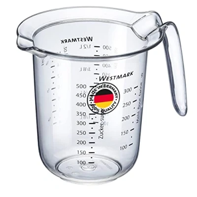 Afbeelding van Westmark Maatbeker, meertalige schaalverdeling en verschillende meeteenheden, inhoud: 0,5 l, kunststof, doorzichtig, 30642270