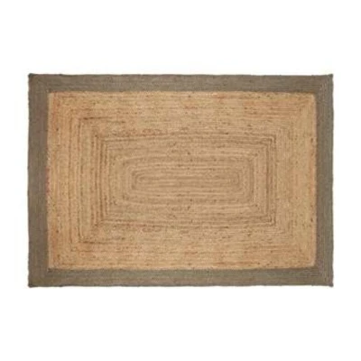 Afbeelding van Jute Vloerkleed Rechthoek Naturel/Groen 140 x 190 cm (S)