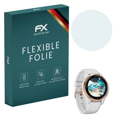 Afbeelding van atFoliX Beschermfolie compatibel met Garmin Vivoactive 4s Folie, ultra duidelijk en flexibel FX Schermbeschermer (3X)