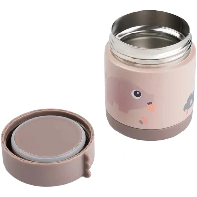 Afbeelding van Done by Deer Thermo voedselcontainer Tiny farm Roze 300 ML